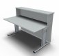 Preview: Empfangstheke Solid 160 cm Lichtgrau ohne Monitorausschnitt