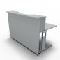 Preview: Empfangstheke Solid 160 cm Lichtgrau