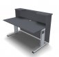 Preview: Empfangstheke Solid 160 cm Onyx-Grau