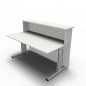 Preview: Empfangstheke Solid 160 cm Weiss