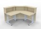 Preview: Empfangstheke Solid 160x160 cm Ahorn