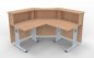 Preview: Empfangstheke Solid 160x160 cm Buche