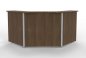 Preview: Empfangstheke Solid 160x160 cm Nussbaum