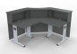 Preview: Empfangstheke Solid 160x160 cm Onyxgrau