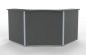 Preview: Empfangstheke Solid 160x160 cm Onyxgrau