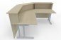 Preview: Empfangstheke Solid 180x180 cm Ahorn Seitenansicht
