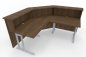 Preview: Empfangstheke Solid 180x180 cm Nussbaum