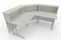 Preview: Empfangstheke Solid 180x180 cm Innenansicht Weiß