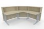 Preview: Empfangstheke Solid 200 x 180 cm Innenansicht Ahorn