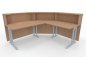 Preview: Empfangstheke Solid 200 x 180 cm Innenansicht Buche