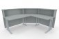 Preview: Empfangstheke Solid 200 x 180 cm Innenansicht Lichtgrau