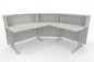 Preview: Empfangstheke Solid 200 x 180 cm Innenansicht Weiß