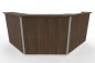 Preview: Empfangstheke Solid 200 x 180 cm Nussbaum