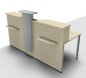 Preview: Empfangstheke Solid 200 cm Ahorn mit Designaufsatz Innenansicht