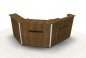 Preview: Empfanstheke Solid 200x160 cm Nussbaum