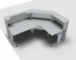Preview: Empfanstheke Solid 200x160 cm K1 Lichtgrau Innenansicht