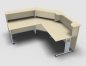 Preview: Empfangstheke Solid 200 x 200 cm Kombination 2 Ahorn Innenansicht