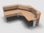 Preview: Empfangstheke Solid 200 x 200 cm Kombination 2 Buche