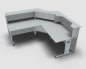 Preview: Empfangstheke Solid 200 x 200 cm Kombination 2 Lichtgrau Innenansicht