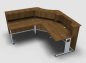 Preview: Empfangstheke Solid 200 x 200 cm Kombination 2 Nussbaum Innenansicht