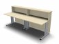 Preview: Empfangstheke Solid 240 cm gerade Ahorn