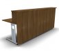 Preview: Empfangstheke Solid 240 cm gerade Nussbaum