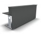Preview: Empfangstheke Solid 240 cm gerade Onyx-Grau