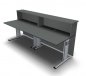 Preview: Empfangstheke Solid 240 cm gerade Onyx-Grau