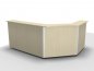 Preview: Empfanstheke Solid 240 x 160 cm Ahorn Frontansicht