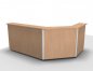 Preview: Empfanstheke Solid 240 x 160 cm Buche Frontansicht