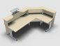 Preview: Empfangstheke Solid 240 x 160 cm K2 Ahorn Innenansicht