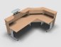 Preview: Empfangstheke Solid 240 x 160 cm K2 Buche Innenansicht