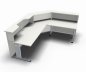 Preview: Empfangstheke Solid 240x200 cm Weiss
