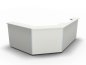 Preview: Empfangstheke Solid 240x200 cm Weiss