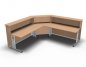 Preview: Empfangstheke Solid 240 x 240 cm K1 Buche
