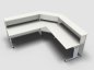 Preview: Empfangstheke Solid 240 x 240 cm Weiss Innenansicht