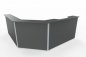 Preview: Empfangstheke Solid Winkeltheke 240x240 cm K3 Onyx-Grau