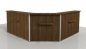 Preview: Empfangstheke Solid 240 x 240 cm Nussbaum
