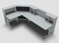 Preview: Empfangstheke Solid 260 x 160 cm Lichtgrau
