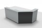 Preview: Empfangstheke Solid 260 x 160 cm Lichtgrau