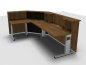 Preview: Empfangstheke Solid 260 x 160 cm Nussbaum