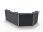 Preview: Empfangstheke Solid 260 x 160 cm Onyxgrau