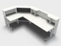 Preview: Empfangstheke Solid 260 x 160 cm Weiss