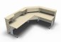 Preview: Empfangstheke Solid 260x200cm Ahorn