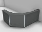 Preview: Empfangstheke Solid 260x200cm Onyxgrau
