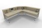 Preview: Empfangstheke Solid 260x240 cm Ahorn Innenansicht