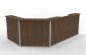 Preview: Empfangstheke Solid 280x180 cm Nussbaum