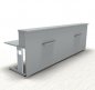 Preview: Empfangstheke Solid 320 cm gerade Lichtgrau