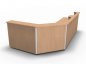 Preview: Empfangstheke Solid 320x200 cm Buche