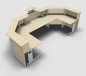 Preview: Empfanstheke Solid 340 x 160 cm Ahorn Innenansicht